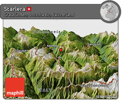 Satellite Panoramic Map of Starlera