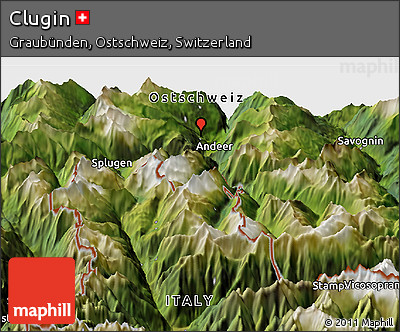 Satellite Panoramic Map of Clugin
