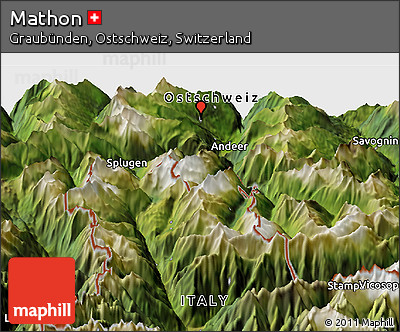 Satellite Panoramic Map of Mathon