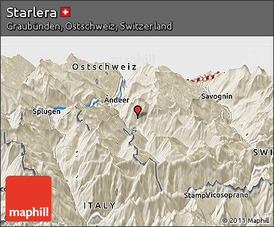 Shaded Relief Panoramic Map of Starlera