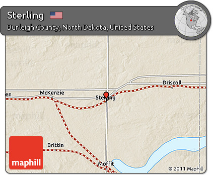 Shaded Relief 3D Map of Sterling