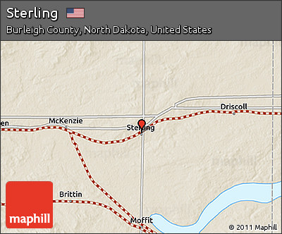 Shaded Relief 3D Map of Sterling