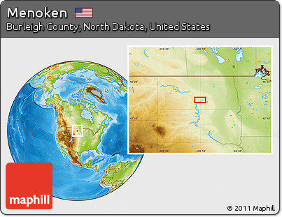 Physical Location Map of Menoken