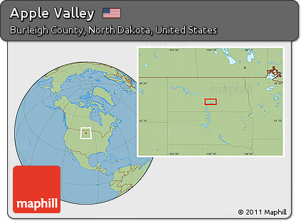 Savanna Style Location Map of Apple Valley