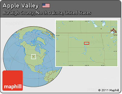 Savanna Style Location Map of Apple Valley