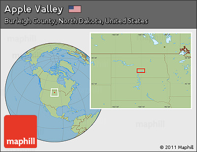 Savanna Style Location Map of Apple Valley