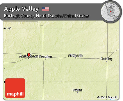 Physical Map of Apple Valley