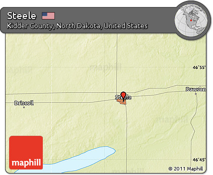 Physical Map of Steele