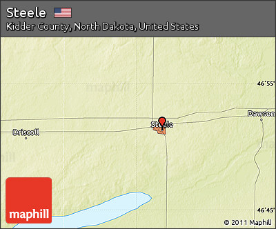 Physical Map of Steele