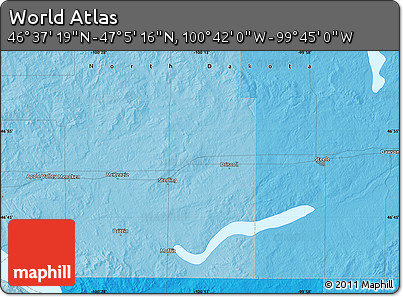 Political Map of the Area around 46° 51' 18" N, 100° 13' 29" W