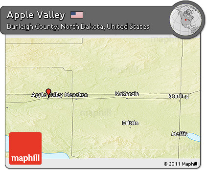Physical Panoramic Map of Apple Valley