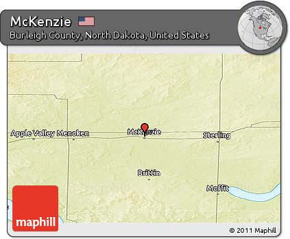 Physical Panoramic Map of McKenzie