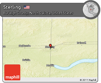 Physical Panoramic Map of Sterling