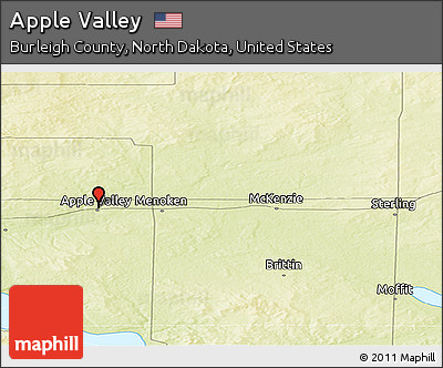 Physical Panoramic Map of Apple Valley