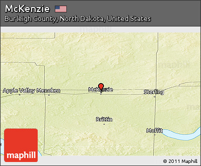 Physical Panoramic Map of McKenzie