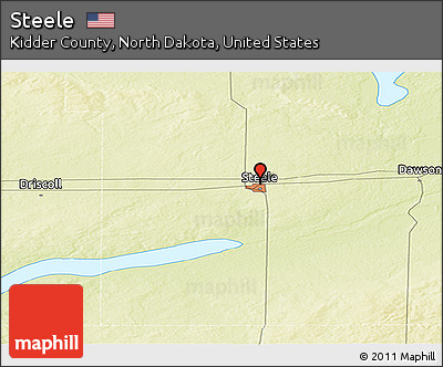 Physical Panoramic Map of Steele