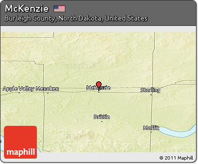 Physical Panoramic Map of McKenzie