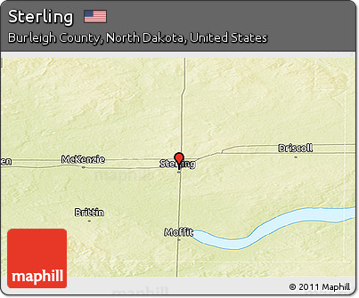 Physical Panoramic Map of Sterling