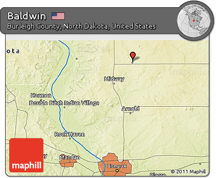 Physical 3D Map of Baldwin