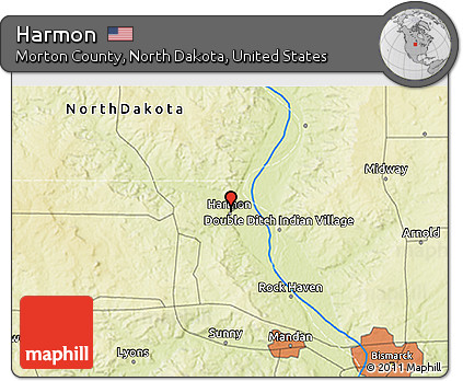 Physical 3D Map of Harmon