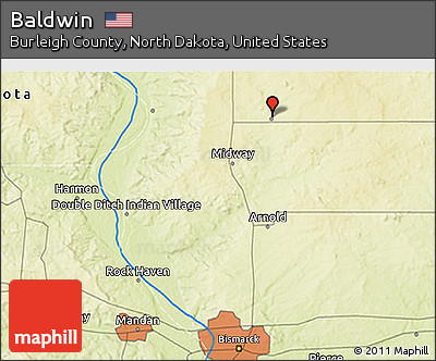 Physical 3D Map of Baldwin