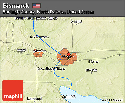 Physical 3D Map of Bismarck