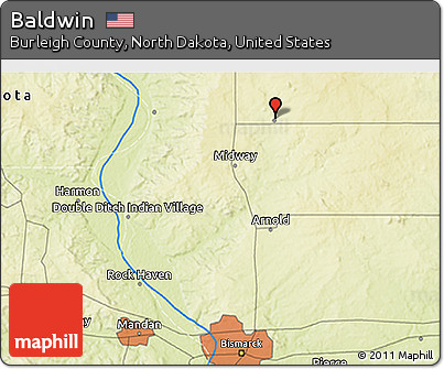 Physical 3D Map of Baldwin