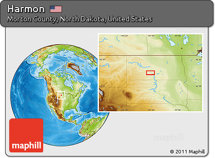 Physical Location Map of Harmon