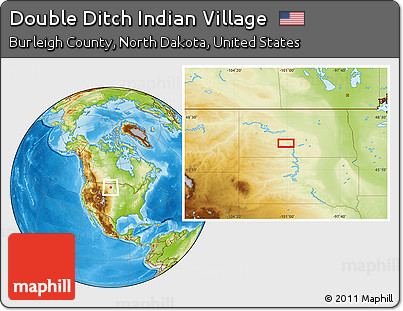 Physical Location Map of Double Ditch Indian Village