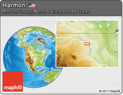 Physical Location Map of Harmon
