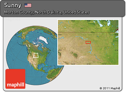 Satellite Location Map of Sunny