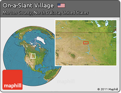 Satellite Location Map of On-a-Slant Village