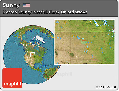 Satellite Location Map of Sunny