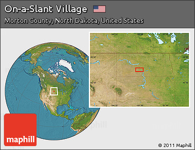 Satellite Location Map of On-a-Slant Village