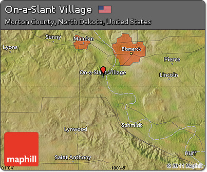 Satellite Map of On-a-Slant Village
