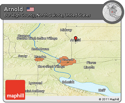 Physical Panoramic Map of Arnold