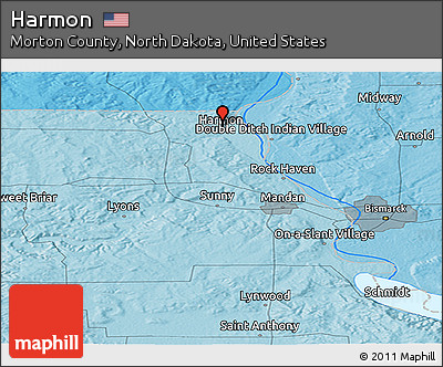 Political Panoramic Map of Harmon