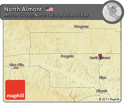 Physical 3D Map of North Almont