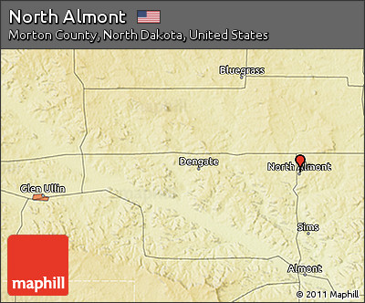 Physical 3D Map of North Almont