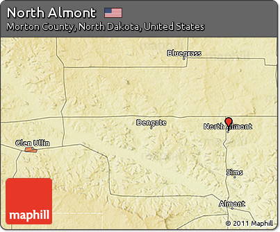 Physical 3D Map of North Almont