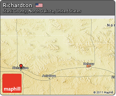 Physical 3D Map of Richardton