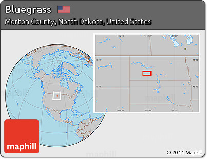 Gray Location Map of Bluegrass