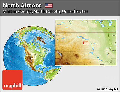 Physical Location Map of North Almont