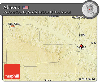 Physical Map of Almont