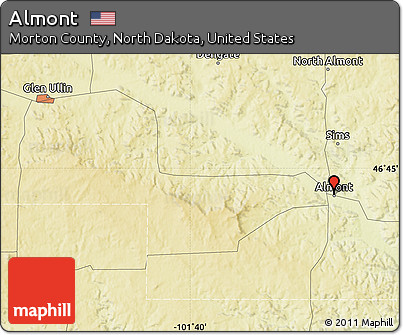 Physical Map of Almont