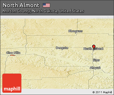 Physical Panoramic Map of North Almont