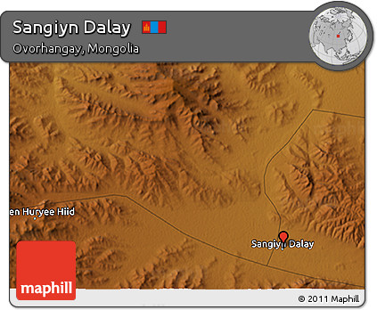 Physical 3D Map of Sangiyn Dalay