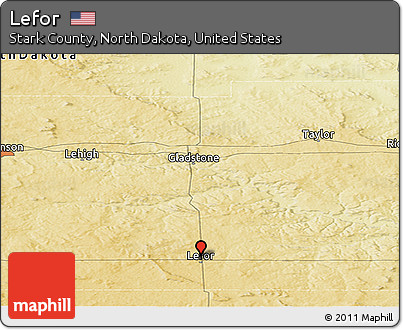 Physical Panoramic Map of Lefor