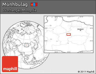 Blank Location Map of Mönhbulag