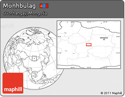 Blank Location Map of Mönhbulag